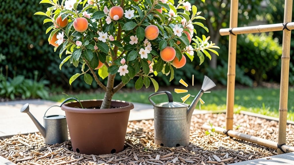 Patio Peach Tree Care: Year-Round Thriving With Minimal Pruning Effort