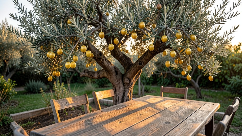 Twinkling Olive Tree With Fruit