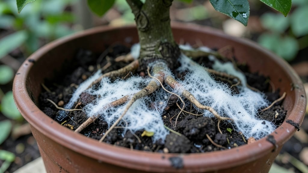White Mold on Lemon Tree Soil