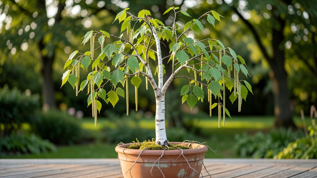 Birch Tree in Pot: Year-Round Grace With Strategic Pruning Cuts