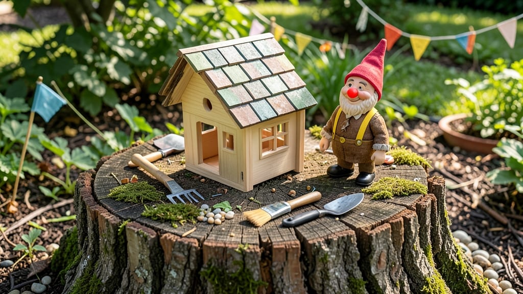Tree Stump Gnome House Kits: Whimsical Fairy Garden Centerpieces