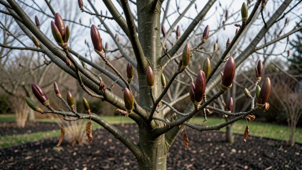 Magnolia Tree Buds in Winter: Dormant Season Pruning for Spring Bloom Revival