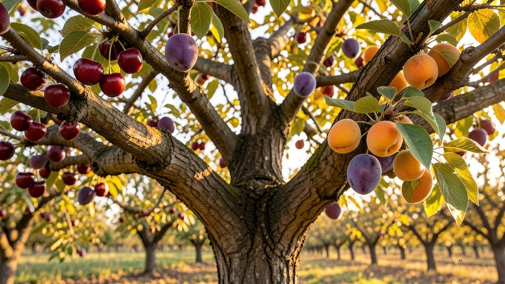 Cherry-Plum-Apricot Multigraft Tree