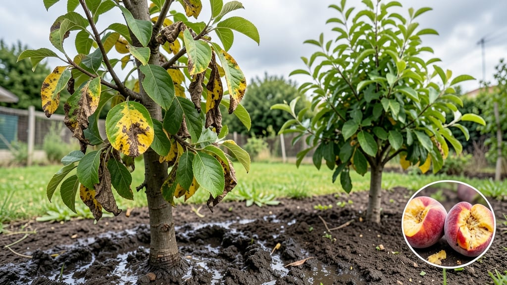 What Does an Overwatered Peach Tree Look Like?: Wilting Leaves, Yellowing Foliage, and Mushy Roots