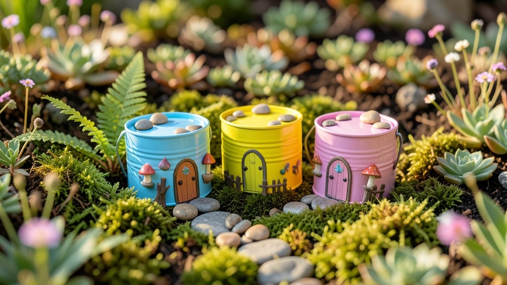 Tin Can Fairy Garden Planters