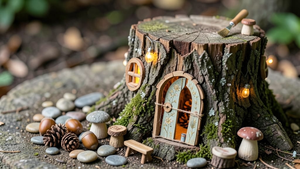 Fairy House Out of Tree Stump: Step-by-Step Crafting Guide With Natural Materials