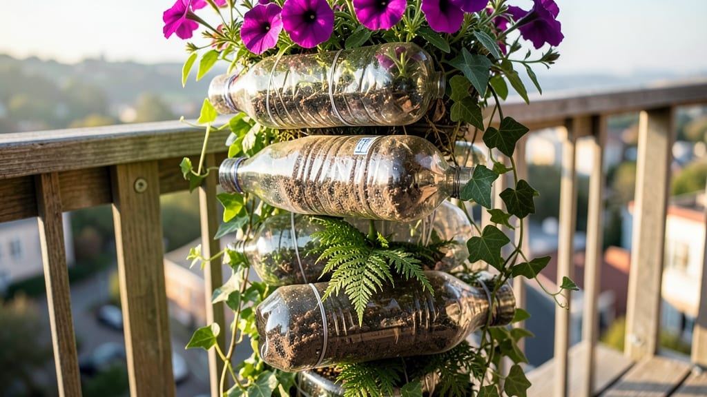 Plastic Bottle Tiered Planters