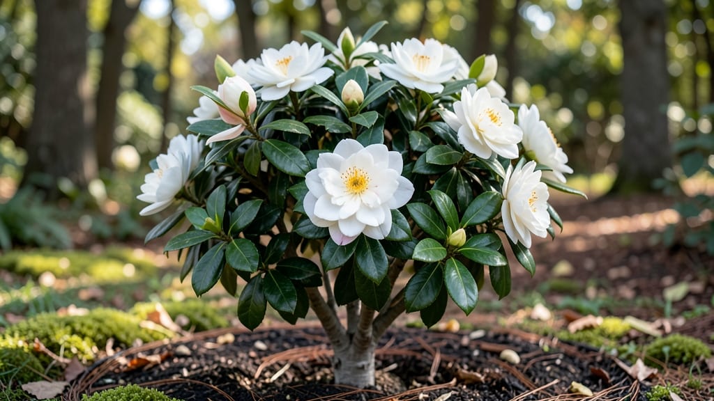 Camellia Tree White Growing Guide: Year-Round Grace With Minimal Pruning