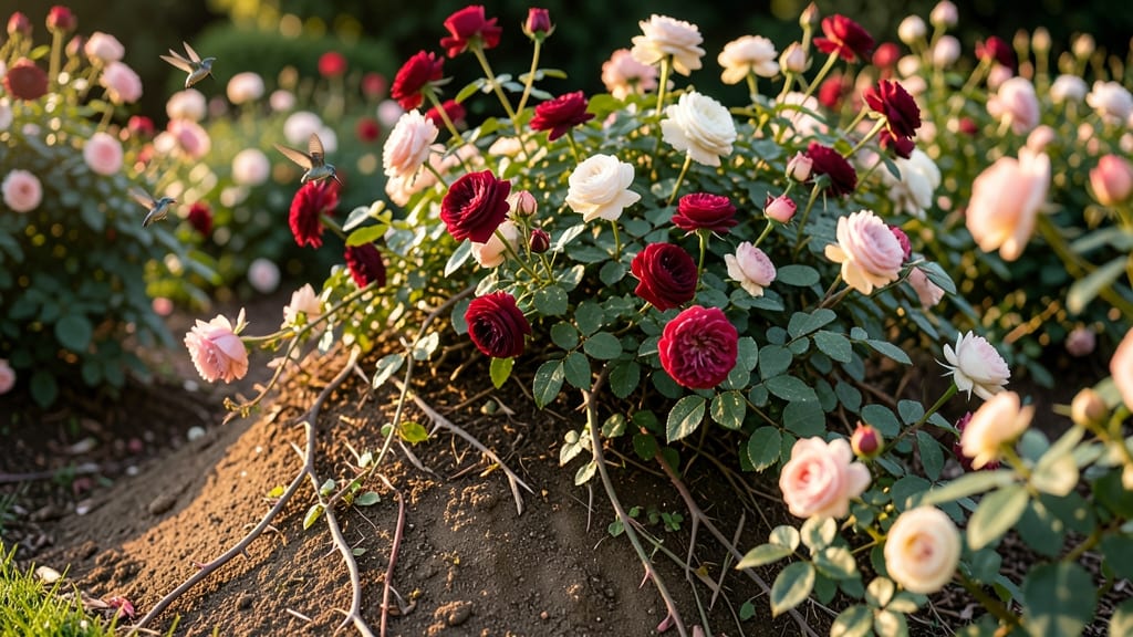 Climbing Rose Berm for Romantic Privacy