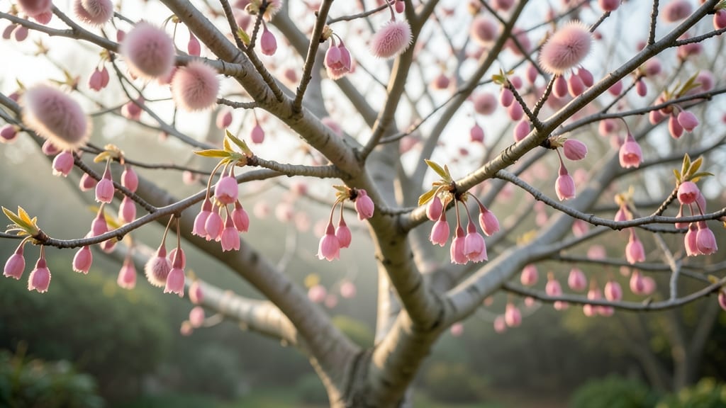 Japanese Snowbell Tree Producing Pink Seed Pods