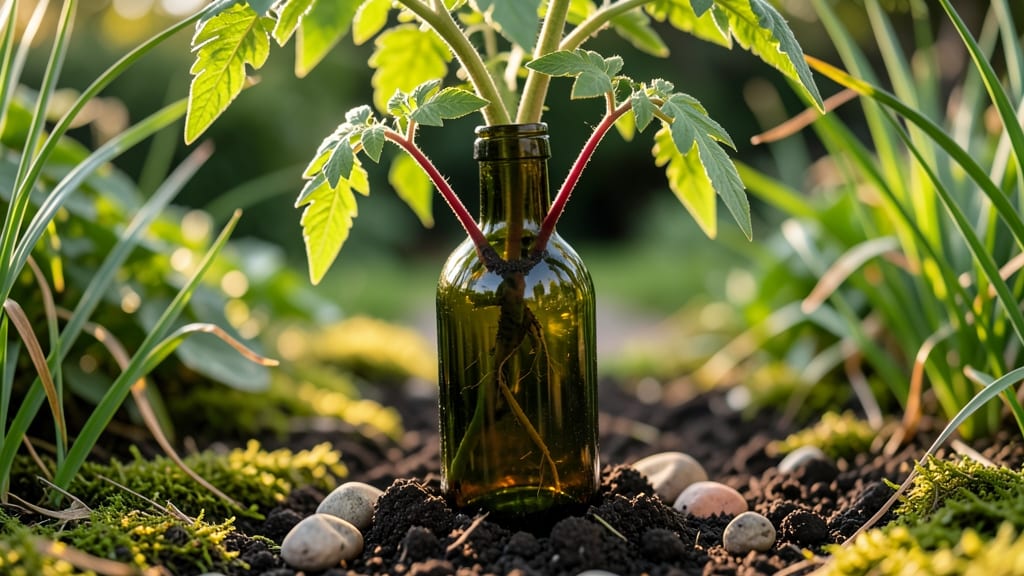 Wine Bottle Tomato Planters