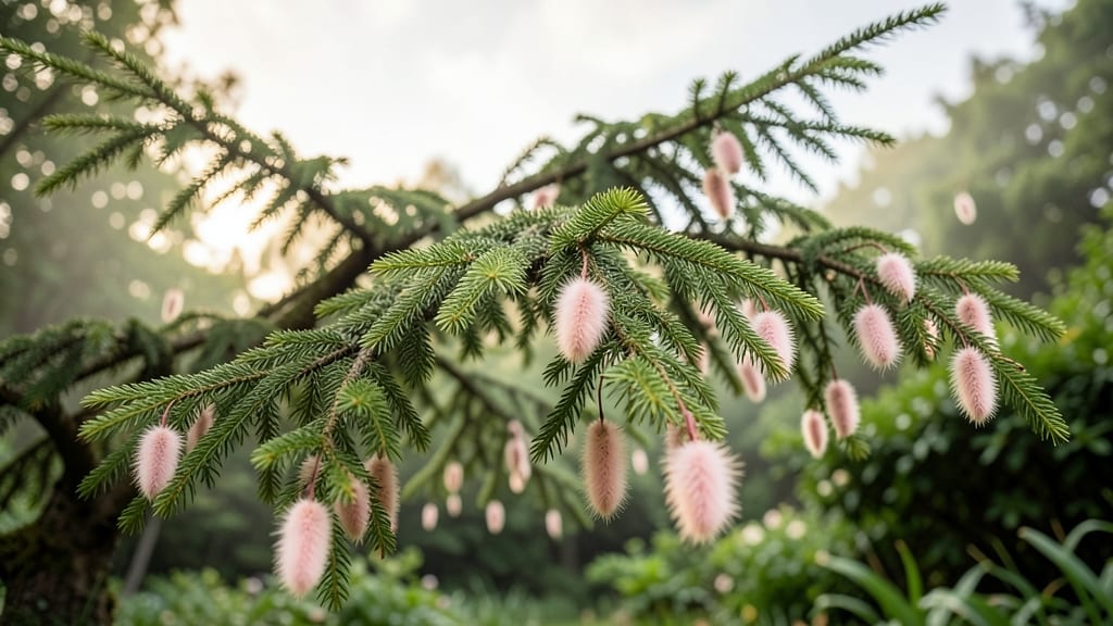 Cotton Candy Tree Producing Pink Seed Pods