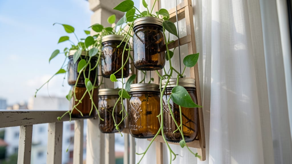 Mason Jar Vertical Planters