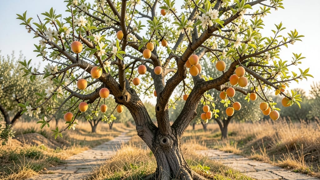 Peach-Nectarine-Almond Multigraft Tree